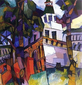  jérusalem - la porte avec une tour nouvelle jérusalem Aristarkh Vasilevich Lentulov cubisme abstrait